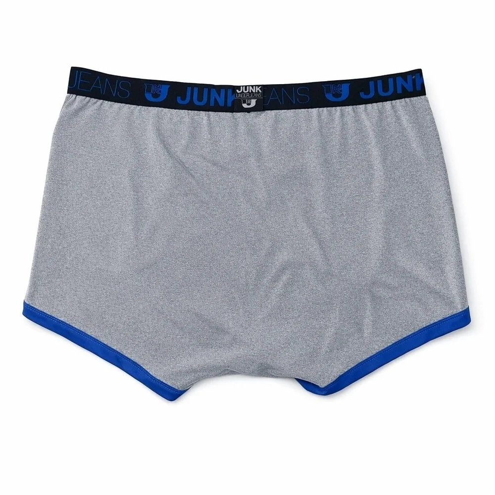 JUNK Underjeans Mens Royal Vibe Trunk Boxer Briefs Gray Blue Size 4XL/XXXXL NEW